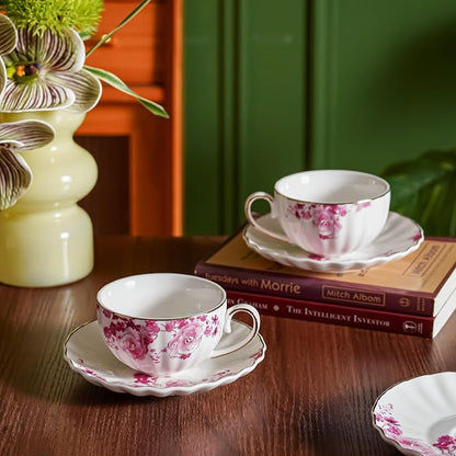 Pink Flowers Ceramic Tea Set，Tea Sets - Image 5