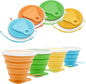 Litoexpe 4 Pack Silica gel Collapsible Travel Cup 270ml, Style 3 | Yellow & by PRATICALPRODUCTS