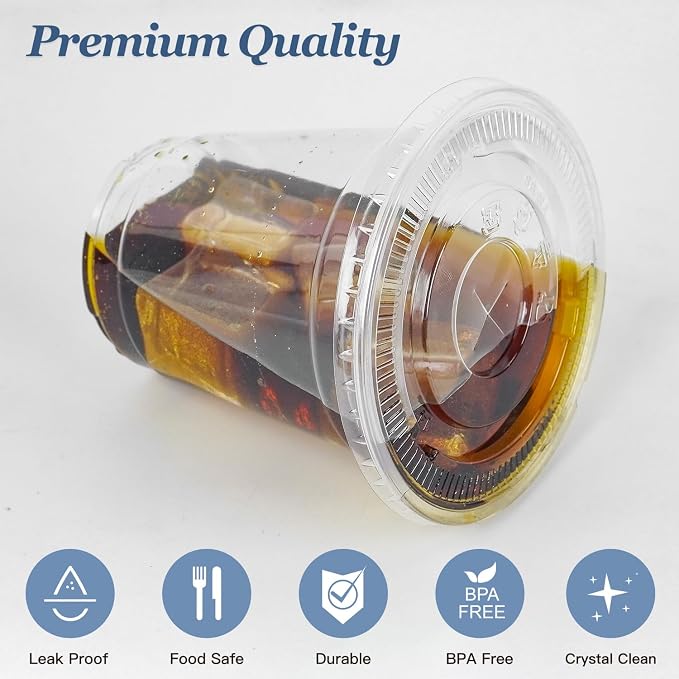Charmount 50 Sets- 12 oz Clear Plastic Cups - Image 3