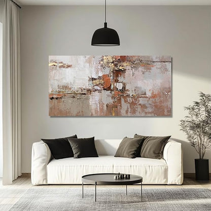 MLART99 Modern Colorful Artwork Abstract Wall Decor for Living Room 24"x48" Large Wall Art Minimalist Pictures Neutral Poster for Bedroom living room Kicten Decorative