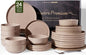 Stoneware Dinnerware Sets for 8, Plates and Bowls, Chip & Scratch Resistant by FamiwarePremium