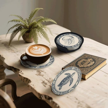 6 Pcs Nautical Ocean Drink Coasters - Image 3