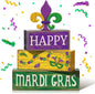 Moucuny 4 Pcs Mardi Gras Decorations Mardi Gras Wooden Sign Carnival Table by Moucuny