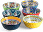 HENXFEN LEAD Ceramic Cereal, Soup Bowls Set of 6-25 Oz Porcelain Serving Bowls by HENXFENLEAD