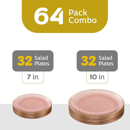 PLASTICPRO 64 Piece Combo Plates Set includes 32-7'' inch Plates & 32-10'' inch - Image 5
