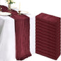 12 Pack 10Ft Burgundy Cheesecloth Table Runner 23 x 120 Inch | Gauze Rustic by CKIKU