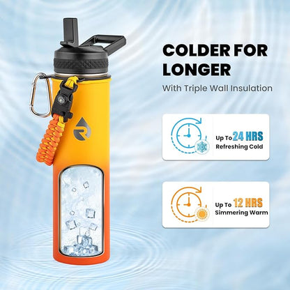 RAYMYLO Insulated Water Bottle 24 oz, Triple Wall Vacuum Stainless Steel | - Image 2