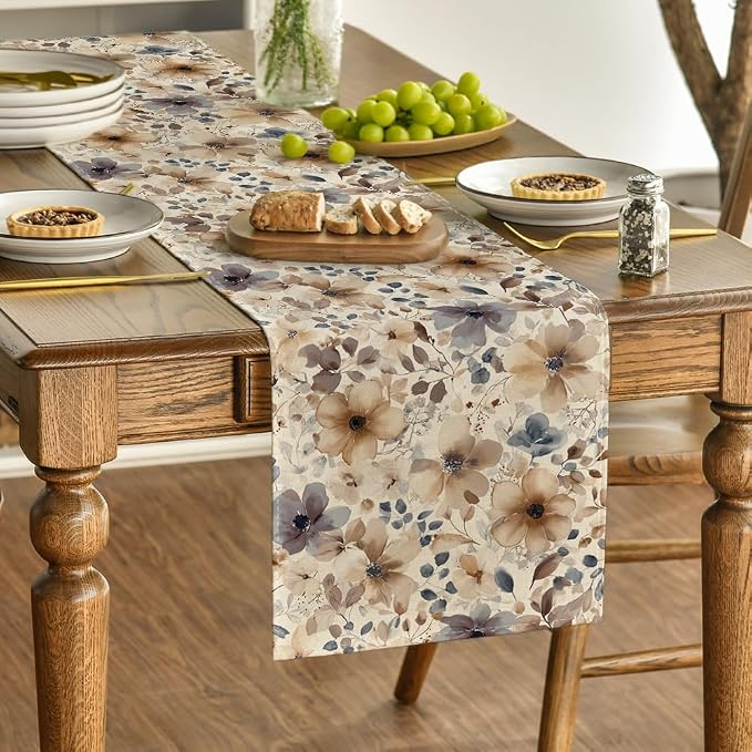 Artoid Mode Poppy Floral 210 GSM Spring Table Runner, Seasonal Summer Fall - Image 3
