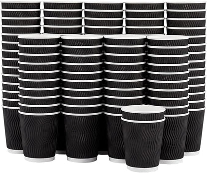 Lamosi 120 Pack 8 oz Disposable Coffee Cups, Insulated Corrugated Paper Cup | by BuyNow