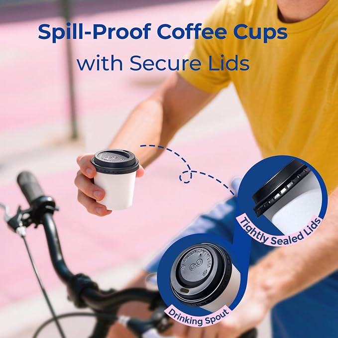 Fit Meal Prep 100 Pack 4 oz Disposable Coffee Cups - Image 4