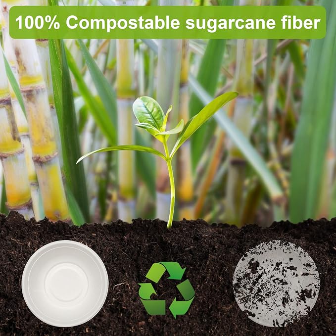 greensight Large Compostable Paper Bowls 32 oz, 120 Pack, Heavy Duty | - Image 6