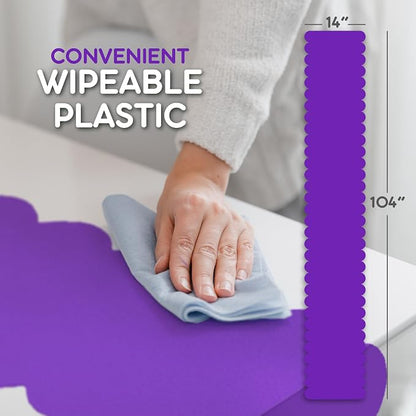 Purple Scallop Table Runner, Disposable Plastic, 5 Pack - Image 6