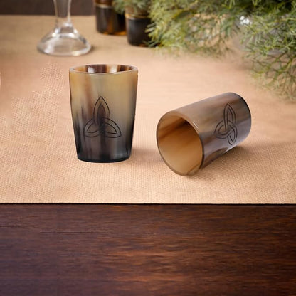 Handicrafts Home Viking Horn Shot Glasses Set of 4, Handmade Natural Ox Horn - Image 8