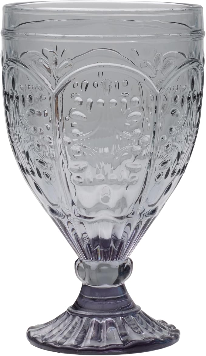Fitz and Floyd Trestle Glassware Ornate Goblets - Image 2