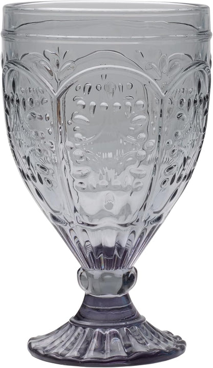 Fitz and Floyd Trestle Glassware Ornate Goblets - Image 2