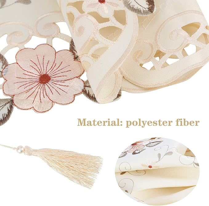 Luxury Table Runners Embroidered Polyester Table Linens - Image 4