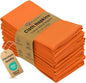 Ruvanti Cloth Napkins Set of 12, 18x18 Inches Napkins Cloth Washable, Soft, Durable, Absorbent, Cotton Blend. Table Dinner Napkins Cloth for Thanksgiving, Halloween Dinners Parties - Orange/Fall