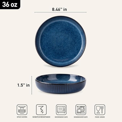 famiware Starlight Large pasta bowls set of 4, Serving Bowls - Image 7
