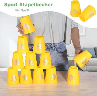 yeesport 48 Sport Stacking Cups Red/Blue/Green/Yellow - Image 2