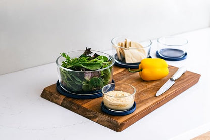 8-Piece Glass Food Storage Containers Set | Round, Microwave & Dishwasher Safe - Image 3