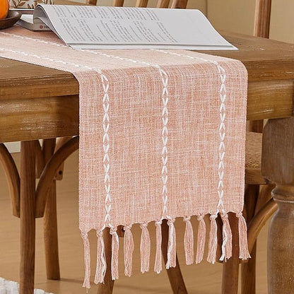 Wracra Rustic Linen Table Runner by Wracra