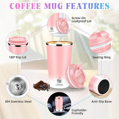17oz Insulated Travel Coffee Mug - Image 3