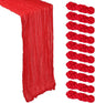 10 Pack 17 x 108 Inch Red Table Runner Cheesecloth | Gauze Cheese Cloth by Heneger