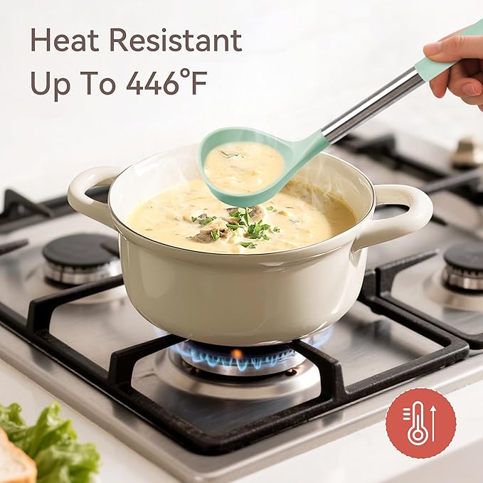 Silicone Kitchen Utensils Set, 28 Pcs Cooking Utensils Set 446°F Heat Resistant Spatula Set, Food Grade Silicone and Stainless Steel Handle Kitchen Gadgets for Nonstick Cookware BPA Free