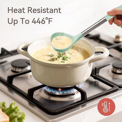 Silicone Kitchen Utensils Set, 28 Pcs Cooking Utensils Set 446°F Heat Resistant Spatula Set, Food Grade Silicone and Stainless Steel Handle Kitchen Gadgets for Nonstick Cookware BPA Free