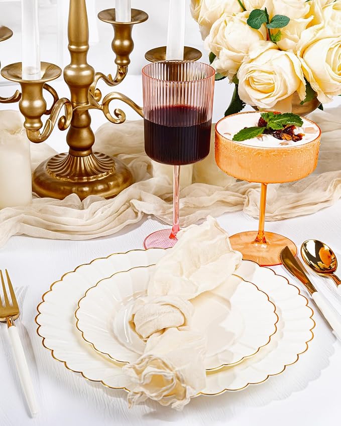 Ciaell 12 Pack Amber Plastic Martini Glasses - Image 4