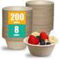 JINVOGREEN 200 Count 8 oz Paper Bowls, Small Disposable Compostable Bowls by JINVOGREEN
