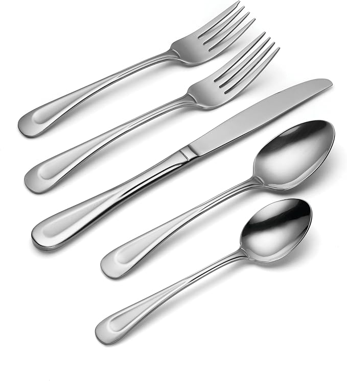 Oneida Satin Sand Dune 20-Piece Flatware Set, Service - Image 3