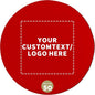 50 Round Foam Bud Coasters Pack, 4 inch - Customizable Text, Logo - PU Foam, Party Favor - Red