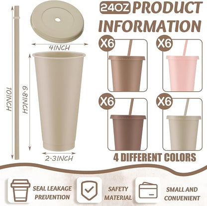 Skylety 24 Pcs Boho Plastic Cups - Image 2