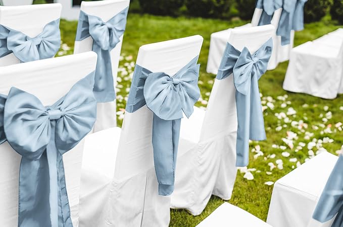 12 Pack Dusty Blue Satin Table Runner 12 x 108 Inch Long Premium Table Runners - Image 5