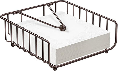 Napkin Holder for Table with Weighted Arm, Dinner Metal Flat Napkin Holders for by GMFINE