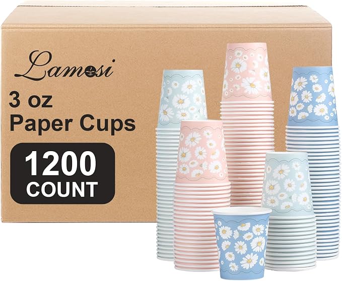 Lamosi 1200 Pack 3 oz Bathroom Cups, Small Disposable Paper Mouthwash Cups | by BuyNow