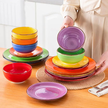 vancasso Bonita Dinnerware Set Multicolor Stoneware 18 Pieces Service - Image 9