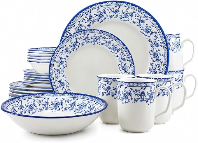 24-Piece Porcelain Dinnerware Set by TudorEngland