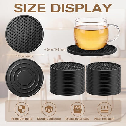 Eccliy 108 Pack Silicone Coasters - Image 2