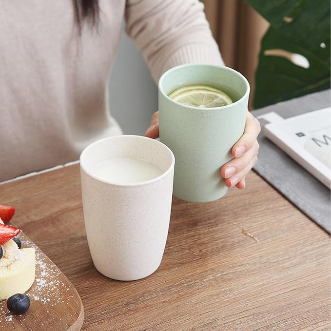Wheat Straw Cups set of 4, Unbreakable Drinking Cup, Reusable Cups, Dishwasher - Image 7