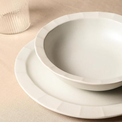 Stone Lain Oasis Stoneware Plate Dish Set, 4-Piece Dinner Plates - Image 4