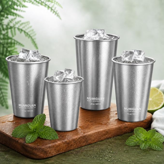 Stainless Steel Cups 20oz/600ml, Stainless Steel Pint Tumbler | Camping - Image 5