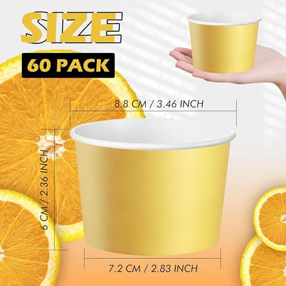 Jingmore Paper Ice Cream Cups 9oz Colored Disposable Dessert Bowls - Image 2
