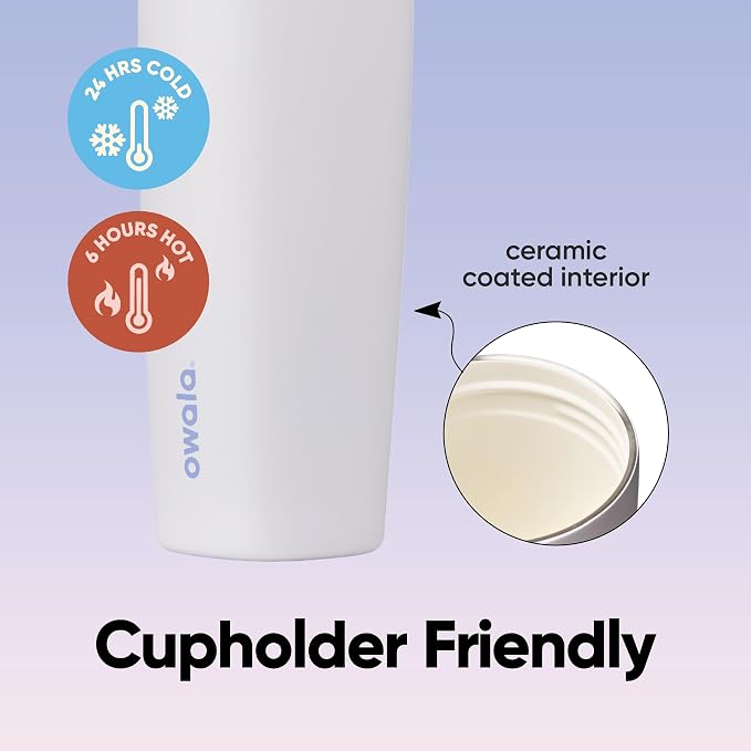 Owala SmoothSip Slider Insulated Travel Coffee Cup 20 oz Candy Coated - Image 4