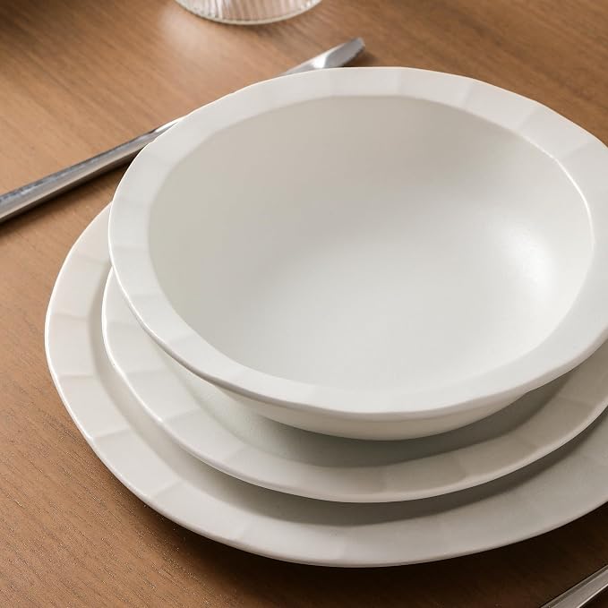 Stone Lain Oasis Stoneware Bowl Dish Set, 4-Piece Pasta Bowls - Image 6