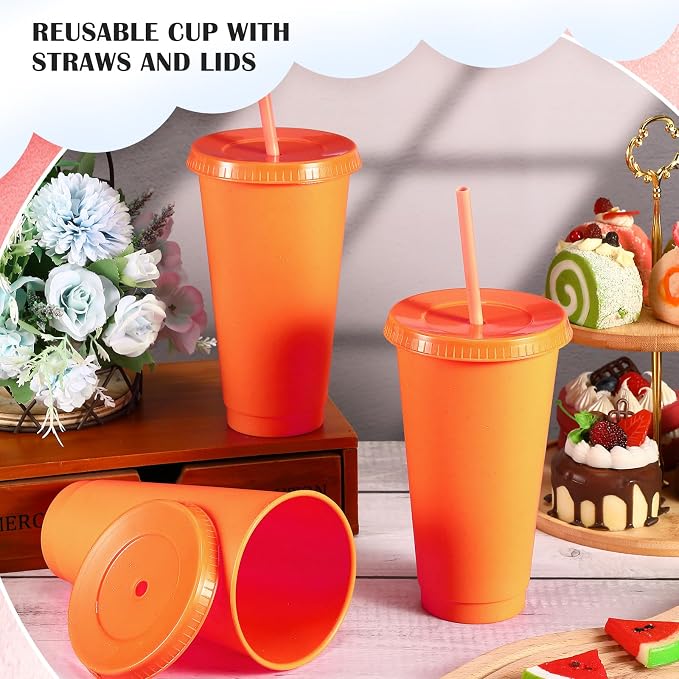 Uiifan 6 Pcs 24 oz Reusable Tumbler - Image 3