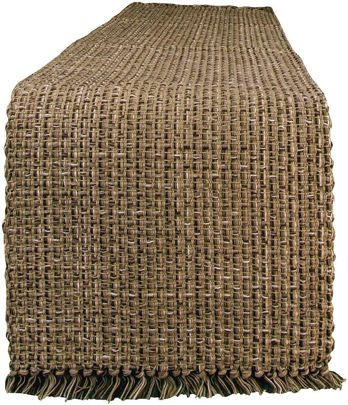 Park Designs Tweed Table Runner 15" x 54", Espresso | Hand-Loomed Yarn | by ParkDesigns