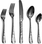 40 Piece Black Silverware Set, Stainless Steel Flatware Cutlery Set Service by Remoxye