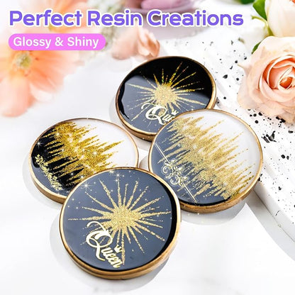 HeyClear Silicone Molds for Resin Coasters 6-Cavity Round Epoxy Resin Molds | - Image 8